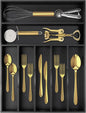 Silverware Organizer Bamboo Kitchen Drawer Organizer Utensil Organizer Silverware Holder Cutlery Organizer in drawer Flatware Organizer Tray (Black 7 Slots)
