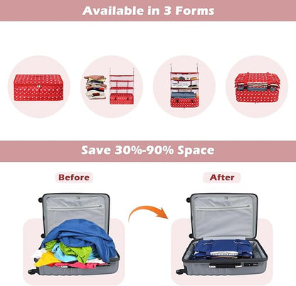 Surblue Hanging Closet Storage Bag Collapsible 3-Shelf Washable Oxford Fabric with 2 Hooks (XL 17.71 * 11.81 * 20in, Snow)