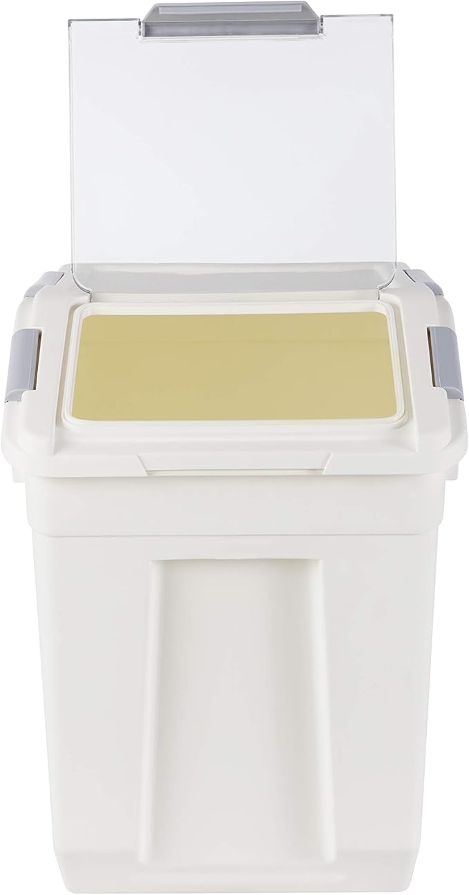 EonTone [2-Pack] 30 lbs Flour Storage Container, 25L Airtight Food Bin with Wheels BPA-Free