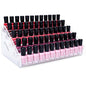 5-Tier Nail Polish & Sunglasses Organizer | Screwless Cosmetic Display Shelf for Makeup, Jewelry, Eyeglasses Storage | Non-Slip Bathroom Vanity Shelf for Essential Oils