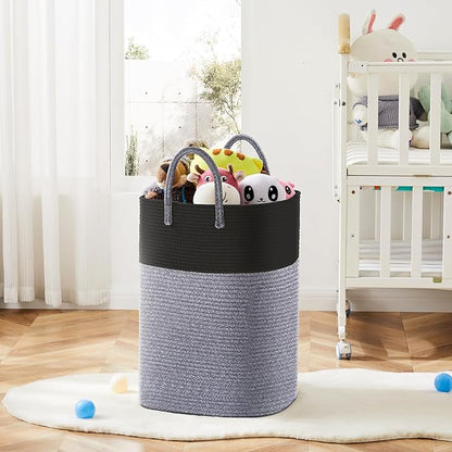 Artfeel Laundry Basket,Woven Cotton Rope Laundry Hamper,80L Versatile Storage for Dirty Clothes,Baby Toys,and Blankets in Bathroom, Nursery,and Living Room