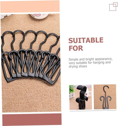 Cabilock Hanging Shoe Hangers 20 Pcs Plastic Shoe Organizer Hooks for Closet Storage Travel Drying Rack Space Saving Racks