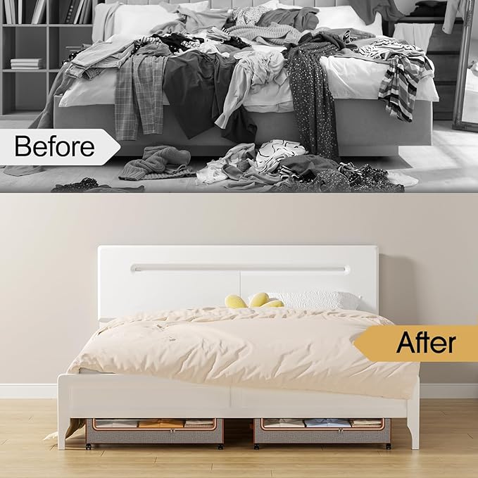 Yecaye Under Bed Storage with Wheels, 2 Pack Under the Bed Storage Containers with Lids & Label, XXL 60 L Rolling Underbed Storage Drawers for Clothes, Blankets, Shoes