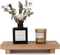 zoocatia Small Wood Tray Pedestal Stand Farmhouse Bathroom Decor Decorative Wooden Riser Kitchen Soap Dish Holder for Vanity, Counter, Sink, 10" x 4.5" - Brown