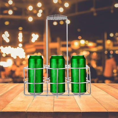 Slot Metal Beer Can Holder Convenient Can Organizer for Restaurants Bars and Home Use Sturdy Construction Portable Design for Easy Carrying