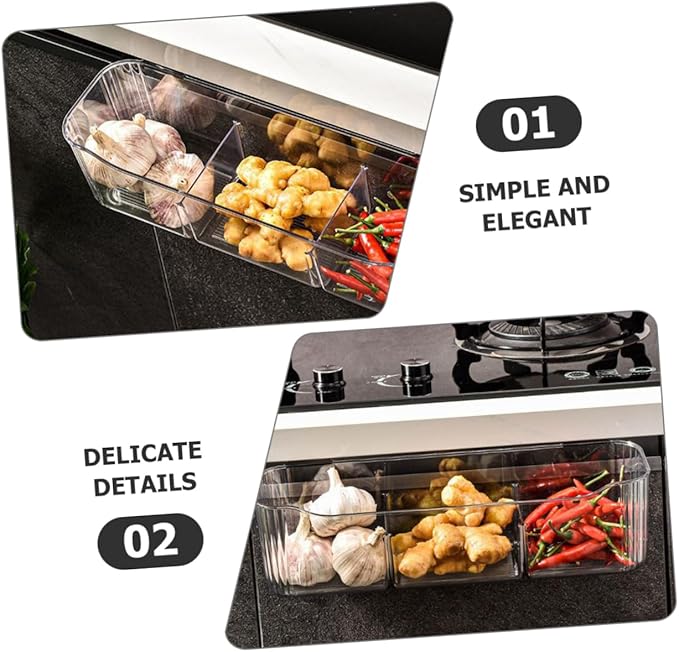 Unomor Cabinet Door Organizer Multi-purpose Kitchen Hanging Basket Vegetable Storage Rack Strong Load