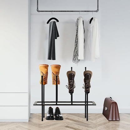 Boot Rack Shoe Cabinet Metal Shoe Rack for Closet Shoe Organizer for Closet for 4 Pairs Free Standing Shoe Racks Shoe Cabinet Storage for Entryway Bedroom, Patio Outdoor, Hallway large Boot Tray