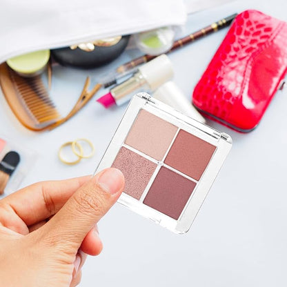 4 Pcs Empty Lipstick Palette,Transparent Eyeshadow Powder Makeup Palette Pigment Tray,Refillable Makeup Container Holder Case for Women Girls Ladies