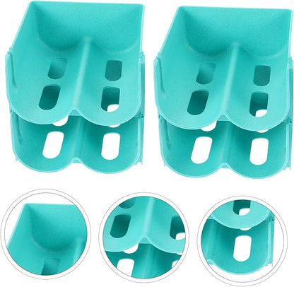 Ciieeo 4pcs Stackable Soda Can Organizer Racks Beverage Storage for Fridge Pantry Kitchen Countertop Easy to Use and Space-Saving Design Blue Color
