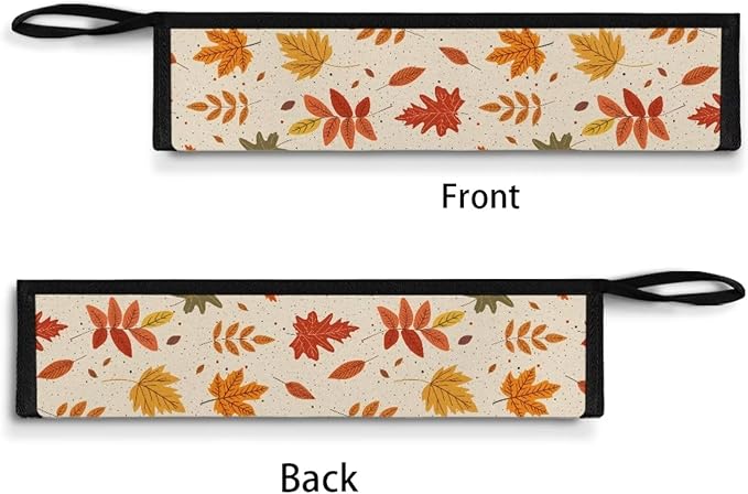 Fall Leaves Print Reusable Travel Tableware Carrying Bag Storage Case Cutlery Flatware Organziers for Straw Spoon Fork Chopsticks Portable Utensil Holder
