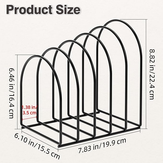 2 Pack Black Metal Beanie Organizer for 12 Hats, Vertical Knitted Hat Display Stand for Multiple Hats, Beanie Storage for Closet Entryway Desktop Bedroom
