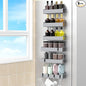HuggieGems 6 Pack Magnetic Spice Rack Organizer for Refrigerator and Oven, Light Gray Fridge Organizers and Storage for Kitchen