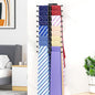 Tie Rack Wall Mounted, Tie Organizer for Men, Tie Rack Hanger for Closet Metal, Adhesive Tie Holder Organizer with 20 Hooks, Tie Storage for Wall Bedroom Living Room Dresser Room (Black)