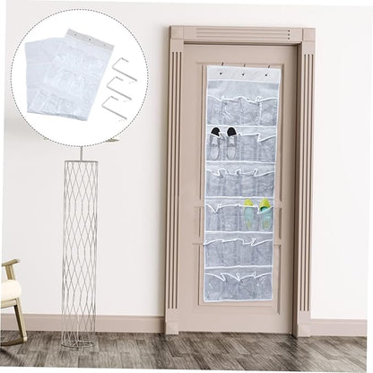 Zerodeko Hanging Shoe Storage Mount Door Organizer Nonwoven Bag Hooks Storage Organizer Pouch