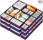 DIMJ Drawer Organizer Clothes 18 Pack - Foldable Baby Organizers and Storage & Dresser Organizer for Bedroom, Closet - Nursery Organization Dresser Dividers for underwear, Sock,Bra, Belt, Tie, Purple