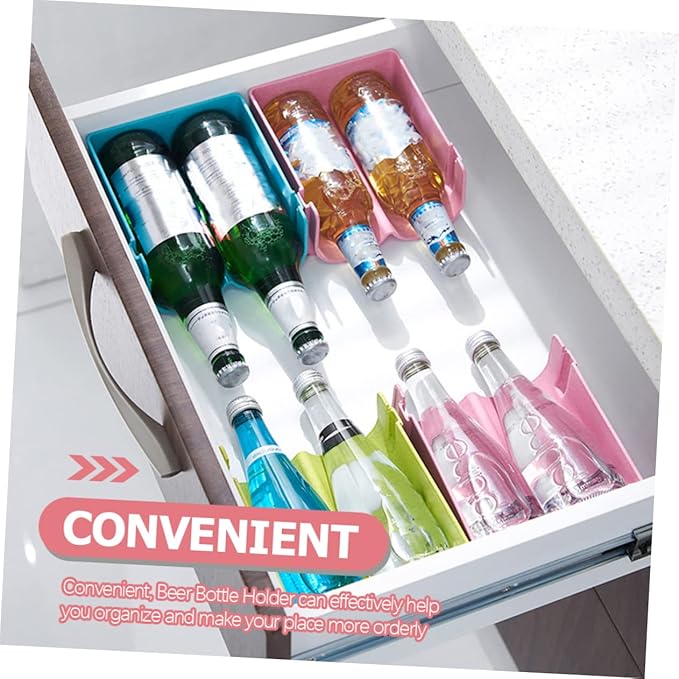 3pcs Plastic Beer Tower Cabinet Organizer Stackable Can Fridge Rack for Soda Beer Holder Wine Dispenser