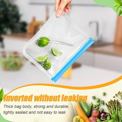 30 Pack Reusable Silicone Food Storage Bags, 4 Size Leak proof Dishwasher Safe Reusable Freezer Bag for Food Storage Containers Lunch Bags for Sandwich, Marinate Meat, Fruit