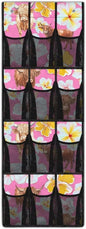 Over the Door Shoe Organizer Tropical Flower Yak 12 Breathable Mesh Pockets Behind the Door Storage Organizer Space Saving Hanging Storage Bag No Drill Door Rack for Shoes