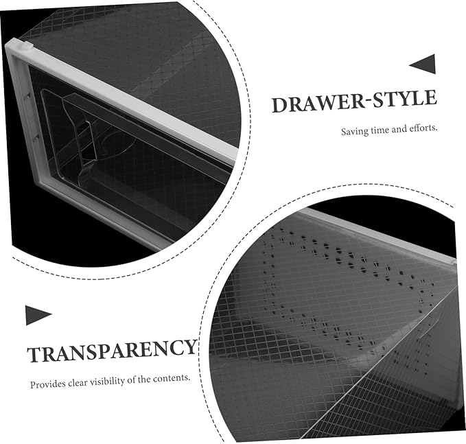 Ciieeo 6pcs Clear Stackable Shoe Organizer Boxes Transparent Storage Case for Sneakers and Shoes Style Design for Easy Access Material for Closet Organization