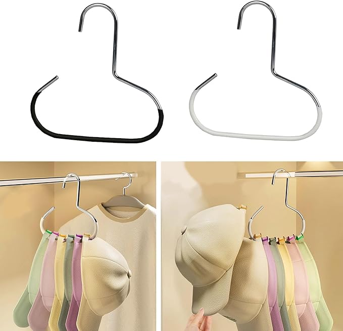 Multifunctional Hangers Scarf Hangers with Open Rings Designs for Hanging Belts Ties Hats and More Closet Organizers