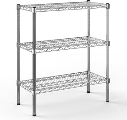14" Deep x 36" Wide x 34" Height Wire Shelving Kit | 3-Tier | NSF Commercial Storage Rack Unit