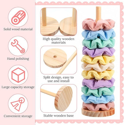 Scrunchie Holder Hair Tie Holder Organizer Stand Scrunchie Organizer Hair Accessories Organizers Storage Display Modern Jewelry Scrunchy Display Hairs Elastics Storage for Women Girl Bedroom Decor