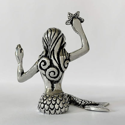 Basic Spirit Mermaid Pewter Ring Holder Jewelry Holder Gift Box Whimsical