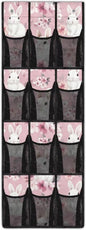 Bunny Flower Over The Door Organizer,Hanging Baskets with 12 Mesh Large Pockets,Door Back Shoe Organizers with 12 Mesh Pockets Baby Organizer Storage,Organizer Hanging with 2 Holes