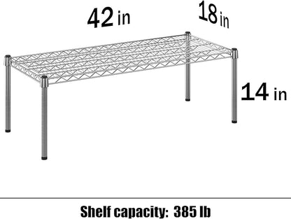 18" Deep x 42" Wide x 14" Height Wire Shelving Kit | 1-Tier | NSF Commercial Storage Rack Unit
