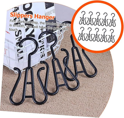 IMIKEYA 10pcs Plastic Shoes Hanger Shoe Organizer Rack Slippers Drying Organizer Hook Storage Rack Garage Closet Hangers Space Saver Double Hook Design Easy to Hang