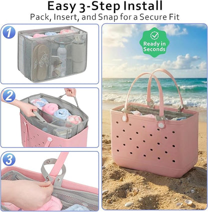 F-color Over the Door Shoe Organizer Bundle with Beach Bag Organizer Insert