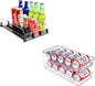 Rolling Soda Can Organizer and Automatic Soda Can Organizer for Refrigerator for Beer Soda Seltzer Drink Pop Cans Holder Storage Pantry Organization