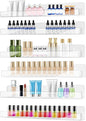 6 Pack Wall Mounted Acrylic Nail Polish Organizer Rack 15 Inch Clear Nail Polish Shelf with Removable Ends Multi-Purpose Shelf for Essential Oils Cosmetics Storage Display for Salon Bathroom