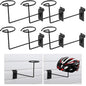 Kigley 6 Pcs Hat Display Wall Mount, Metal Hat Helmet Rack Retail Store Display Shelves Organizer, Slat Wall Accessories for Home Retail Shop Racks Craft Show Garage (Black)