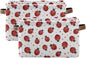 Ladybug Storage Basket Bin, Large Cube Storage Box Canvas Collapsible Storage Organizer for Home Office Closet, 2 Pack - 15 L x 11 W x 9.5 H