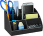 Acrimet Desktop Organizer - Easy Organizer Caddy Holder for Office, Home and School use (Plastic) (Black Color)