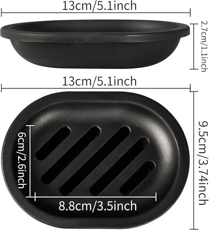 Topsky Soap Dish for Shower, 2pcs Soap Dishes Soap Savers for Bar Soap, Soap Bar Holder Shower with Drip Tray, Plastic Soap Holders with Drain for Kitchen Sink, Easy to Clean, Keeps The Soap Dry