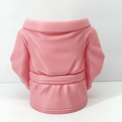 2pcs Bathrobe can holder for Beer & Soda, 4.75" 3D Printed Bath Robe Can Holder, Unique Beer Holder, Spa Day Novelty Gift, Housewarming Present NO CAN or BRUSHES INCLUDED (PINK)