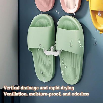 12Pcs Shoes Rack Slippers Holder Multifunctional Slippers Organizer Self Adhesive Shoe Rack Wall Hanger for Door Closet Bathroom Kitchen wall shoe rack