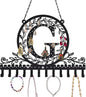 Wall-Mounted Metal Earring Holder Hanging Jewelry Organizer for Earrings and Necklaces Space-Saving Wall Display with Hooks for Jewelry Storage (jewelry stand G)