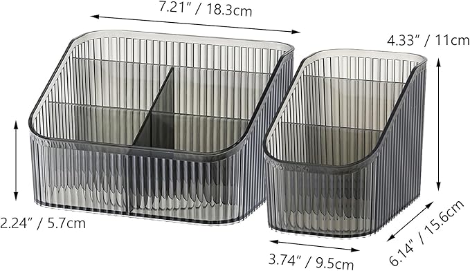 Black Makeup Organizer, Makeup Brush Holder 8 Cups for Vanity, Bathroom Countertop Organizer, Dresser Organizer for Cosmetic Display, Skincare Cups, Perfume Stand, Toiletry