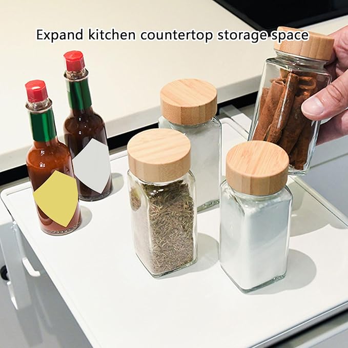 Foldable Cabinet Door Storage Shelf Expandable Kitchen Counter Organizers Practical Kitchen Organizers Rack
