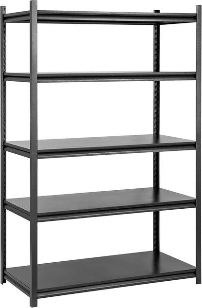 Hzdbhd Garage Shelving Unit 24" D x 48" W x 72" H Heavy Duty Storage Shelves Easy Assembly 5 Tier Adjustable Metal Shelving Utility Shelf Rack Garage Storage Organizer for Basement, Warehouse