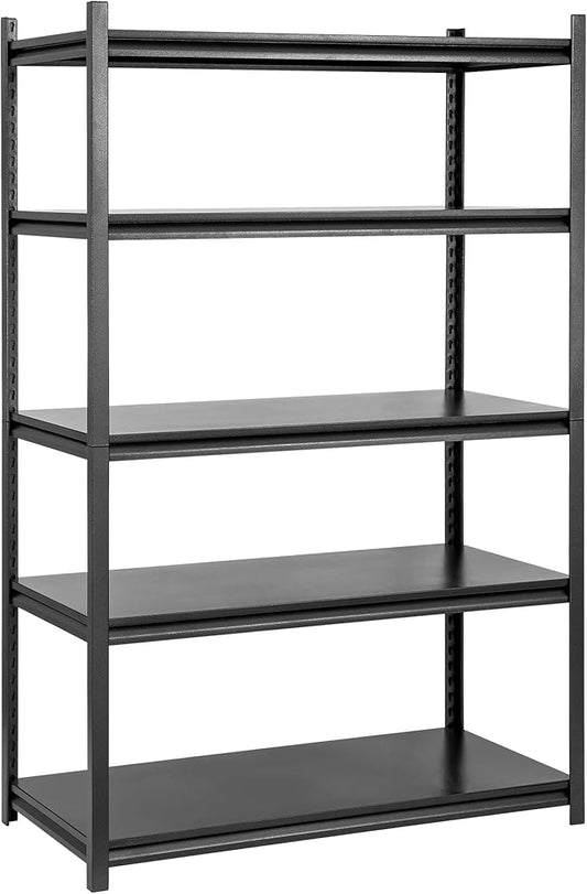 Hzdbhd Garage Shelving Unit 24" D x 48" W x 72" H Heavy Duty Storage Shelves Easy Assembly 5 Tier Adjustable Metal Shelving Utility Shelf Rack Garage Storage Organizer for Basement, Warehouse