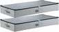 VEVOR Under Bed Storage with Clear Lids, 33.5 x 16.9 x 4.7 Inch, 45L Large Underbed Clothes Storage Containers, Low Profile Under Bed Drawer Shoe Organizer Bins Box for Blanket Shoe Bedroom, 2 Pack