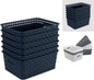 Plastic Storage Baskets for Organizing, Small Weave Storage Baskets, 6 Packs