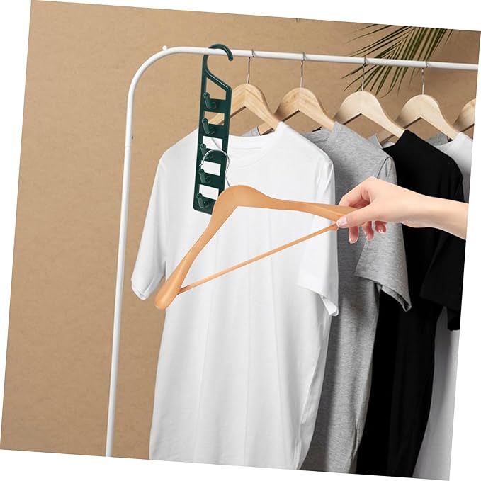 LIFKOME 6PCS Multi-Functional Closet Hangers for Clothes Heavy Duty Plastic Space Saving Hanger Organizer for Jeans Shirts Sweaters Dorm Room Storage