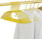 SPECILITE 15 Pack No Shoulder Bump Gold Coat Hangers for Clothes, Suit, Sweaters, Jackets, Pants, Heavy Duty, 0.1” Thick Space-Saving