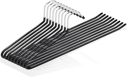 Titiroba 22AB013 Pants Hanger, Slacks, Non-Slip and Non-Traces, Set of 10, Black