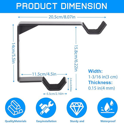 2 Pack Bike Wheel Rack Garage Wall Mount, Carbon Steel Storage Hook, Spare Bike Wheel Hangers for Garage, Indoor Vertical Bike Holder, Double Bike Wheel Spare Tire Rack, Easy to Install